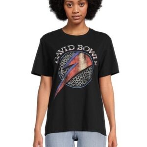 Black David Bowie Graphic Tee - Short Sleeve